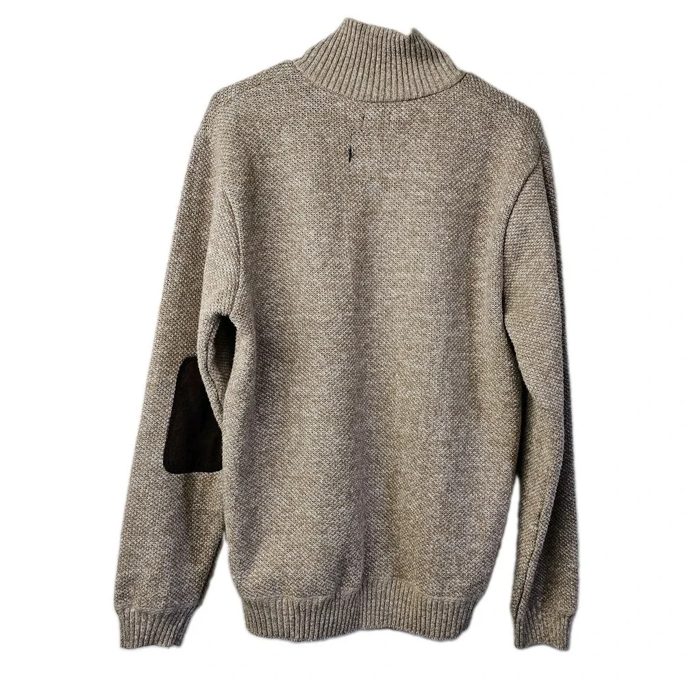 Buffalo David Bitton 1/4 Snap High Neck Fleece-Lined Sweater Mens Large READ